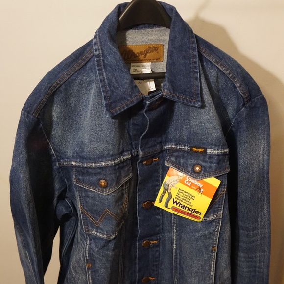mens wrangler blue jean jacket